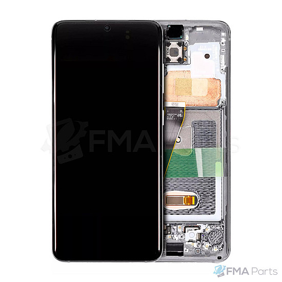 [Full OEM] Samsung Galaxy S20 G980F OLED Touch Screen Digitizer Assembly with Frame - Cosmic Grey
